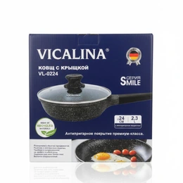 Сковорода универсальная Vicalina VL-0224, 24 см - Сүрөт 2