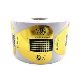 Трафарет для ногтей широкие Boya BY-NF-01 Золото, 500 шт - Сүрөт 1