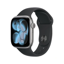 Apple Watch Series 11 GPS 42mm Space Gray Aluminum Case with Black Sport Band – M/L - Сүрөт 1