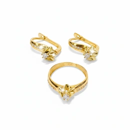 Комплект в красном золоте 585, вес 5,19 г - Сүрөт 1