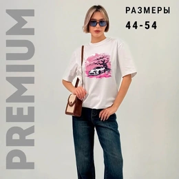 Футболка базовая унисекс «Розовая динамика», белая - Сүрөт 2