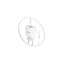 Зарядное устройство HOCO DC114 Terminal single port PD20W (White) - Сүрөт 3