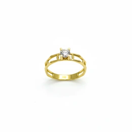 Кольцо в желтом золоте 585, размер 18, вес 2,18 г - Сүрөт 1