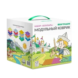 Детский развивающий массажный ортопедический коврик Ассорти, 17 шт - Сүрөт 2