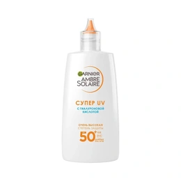 Солнцезащитный флюид для лица Garnier Ambre Solaire SPF50+, с гиалуроновой кислотой, 40 мл - Сүрөт 1