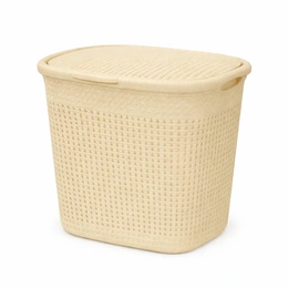 Корзина из пластика для белья, бежевый - Сүрөт 1