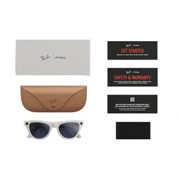 Смарт-очки Ray-Ban Meta Glasses Skyler RW4010F Shiny Chalky Gray Transitions Sapphire, размер 52 - Сүрөт 3