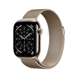 Apple Watch Series 11 GPS + Cellular 46mm Gold Titanium Case with Gold Milanese Loop – M/L - Сүрөт 1