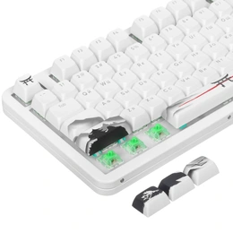 Клавиатура проводная и беспроводная Red Square Alumix TKL Wireless Satori, белый - Сүрөт 6