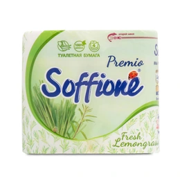 Бумага туалетная Pr.Fresh Lemongrass 3 слоя Soffione, 4 рулона - Сүрөт 1