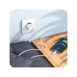 Зарядное устройство HOCO C94A Metro single port PD20W charger set (White) - Сүрөт 4
