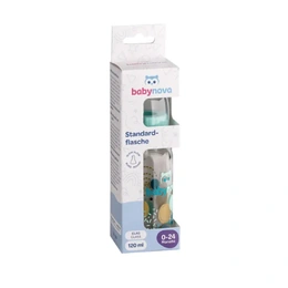 Бутылка для кормления BabyNova сова синяя, 120 мл - Сүрөт 1