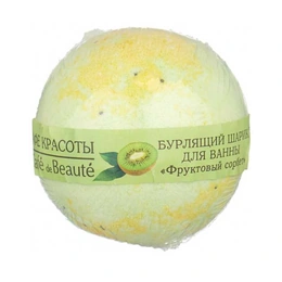Бурлящий шарик для ванной Фруктовый сорбет Кафе Красоты, 120 г - Сүрөт 1
