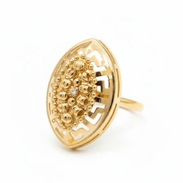 Кольцо в красном золоте 585, размер 21,5, вес 2,12 г - Сүрөт 1