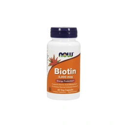 Витамины Now Biotin 5000 mсg, 60 капсул - Сүрөт 1