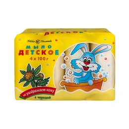 Твердое мыло Невская Косметика с чередой, 4 шт*100 г - Сүрөт 1