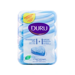 Туалетное мыло DURU 1+1 с морскими минералами и увлажняющим кремом, 4 х 80 г - Сүрөт 1