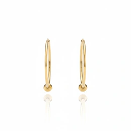 Серьги в желтом золоте 585, 1,28 грамм - Сүрөт 1