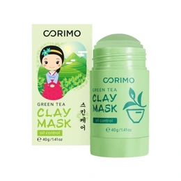 Глиняная маска для лица с зеленым чаем алоэ Corimo, 40 г - Сүрөт 1