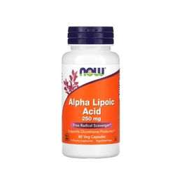 Альфа-липоевая кислота NOW Alpha Lipoic Acid 250 мг, 60 капсул - Сүрөт 1
