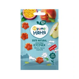 Фруктовые кусочки ФрутоНяня из яблок, персиков и маракуйи, 15 г - Сүрөт 1