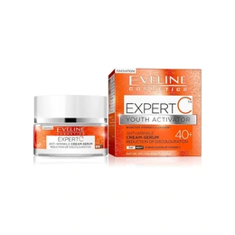 Крем-сыворотка Eveline для лица против морщин день/ночь 40+ Youth Activator Expert C, 50 мл - Сүрөт 1