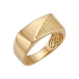 Кольцо в желтом золоте 585, размер 18,5, вес 2,89 г - Сүрөт 1