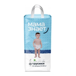 Детские трусики Мама знает №5 ХL (12-18 кг), 44 шт

 - Сүрөт 1