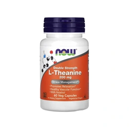 Добавка Now Foods L-Theanine 200 mg, 60 капсул  - Сүрөт 1