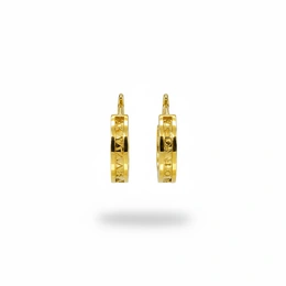 Серьги в желтом золоте 585, вес 6,01 г - Сүрөт 1