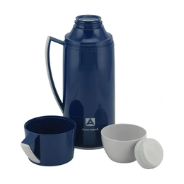 Термос вакуумный со стеклянной колбой Арктика, 1000 мл, синий - Сүрөт 2