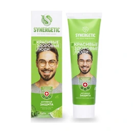 Зубная паста Synergetic Активная защита, 100 г - Сүрөт 1