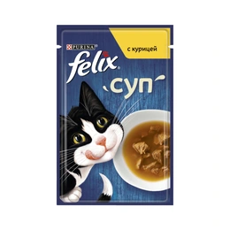 Корм консервированный Felix Суп с курицей, 48 г - Изображение 1