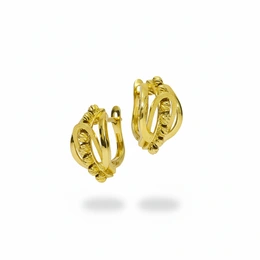 Серьги в желтом золоте 585, вес 5,88 г - Сүрөт 1