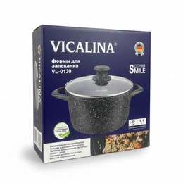 Казан антипригарный с крышкой Vicalina VL-0130, 9,1 л - Сүрөт 2