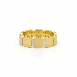 Кольцо в желтом золоте 585, размер 19, вес 2,81 г - Сүрөт 1