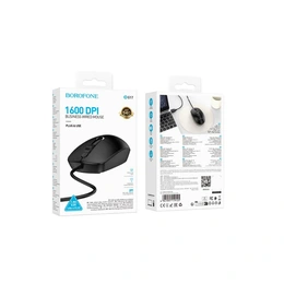 Мышка Hoco BG17 Morning business wired mouse (Black) - Сүрөт 5