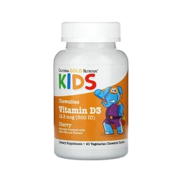 Добавка для детей California Gold Nutrition Chewable Vitamin D3, 90 таблеток - Сүрөт 1