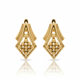 Серьги в желтом золоте 585, 4,41 грамм - Сүрөт 1