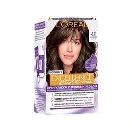 Краска для волос Loreal Excellence, тон 4.11 ультрапепельный каштановый, 270 мл - Сүрөт 1
