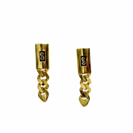 Серьги в желтом золоте 585, 3,52 грамм - Сүрөт 1