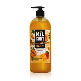 Жидкое крем-мыло MilGurt Манго и Дыня в йогурте, 860 мл - Сүрөт 1