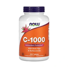 Витамины Now C 1000 With Rose & Bioflavonoids Hips, 250 таблеток - Сүрөт 1