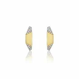 Серьги в желтом золоте 585, вес 3,13 г - Сүрөт 1