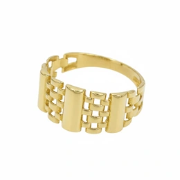 Кольцо в желтом золоте 585, размер 18, вес 2,34 г - Сүрөт 1