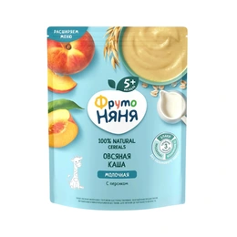 Молочная овсяная каша ФрутоНяня с персиком, 200 г - Сүрөт 1