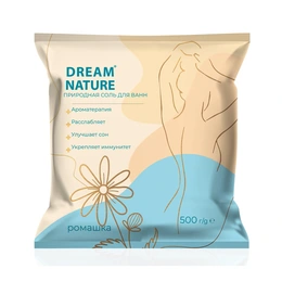 Морская соль для ванн Dream Nature с ароматом ромашки, 500 г - Сүрөт 1