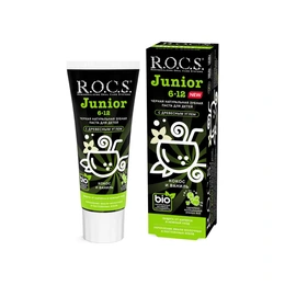 Зубная паста R.O.C.S. Junior Black кокос и ваниль - Сүрөт 1