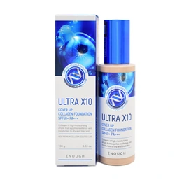 Увлажняющий тональный крем Enough Ultra X10 cover up Collagen Foundation SPF50+ PA+++ 21, 100 мл

 - Сүрөт 1