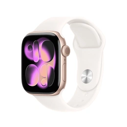 Apple Watch Series 11 GPS 46mm Rose Gold Aluminum Case with Light Blush Sport Band – M/L - Сүрөт 1